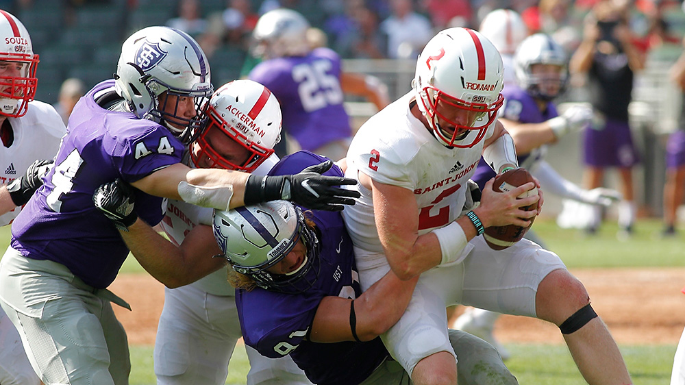 The St. Thomas defense kept St. John's in check.