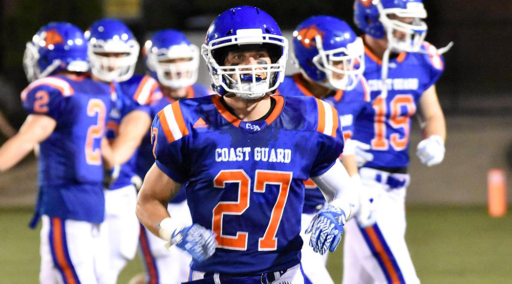 Michael Goldsworthy, he of the three interceptions. (Coast Guard athletics photo)